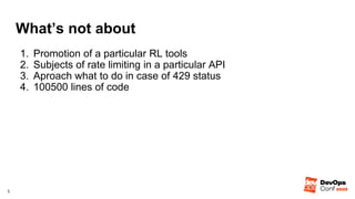 Rate limits and all about | PPTX
