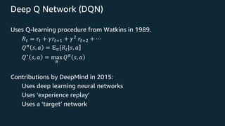 Q-learning and Deep Q Network (Reinforcement Learning) | PPT