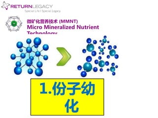 微矿化营养技术(MMNT) 
Micro Mineralized Nutrient 
Technology 
1.份子幼 
化 
 