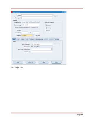 Page 44 
Click on (B) Find 
 