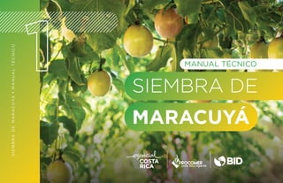 MANUAL TÉCNICO
SIEMBRA DE
MARACUYÁ
S
I
E
M
B
R
A
D
E
M
A
R
A
C
U
YÁ
M
A
N
U
A
L
T
É
C
N
I
C
O
 