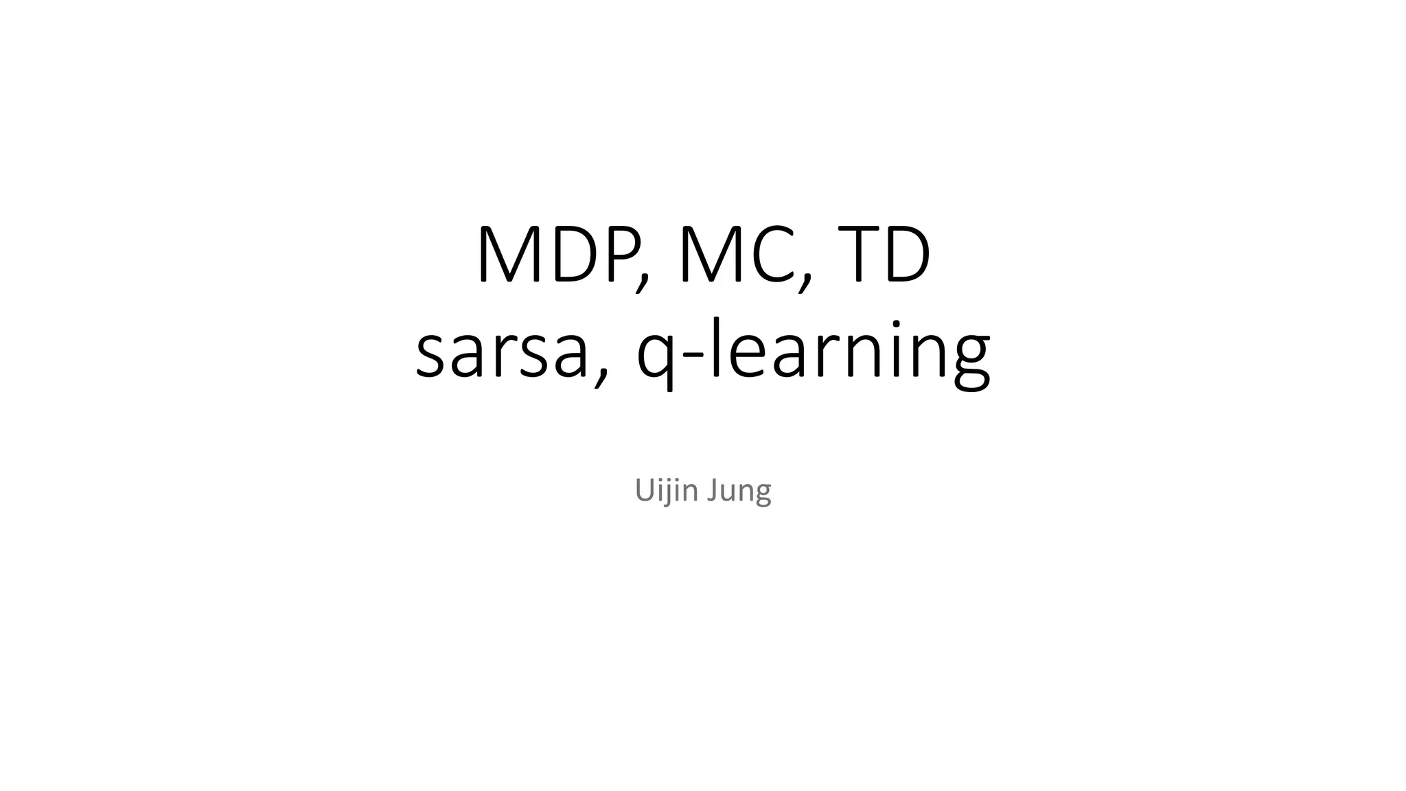 Reinforcement learning basics part1 ppt