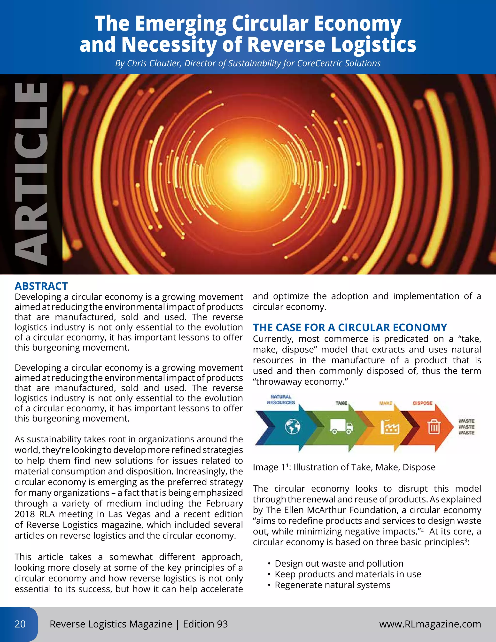 The Role of Reverse Logistics in a Circular Economy | PDF | Green ...