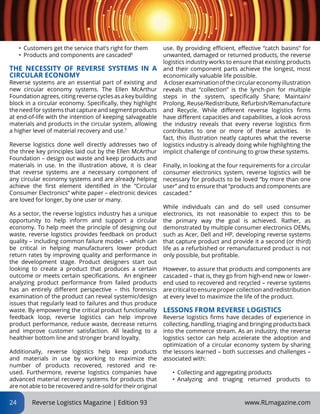 The Role of Reverse Logistics in a Circular Economy | PDF