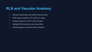RLN in Surgical Oncology importance cancer | PPTX