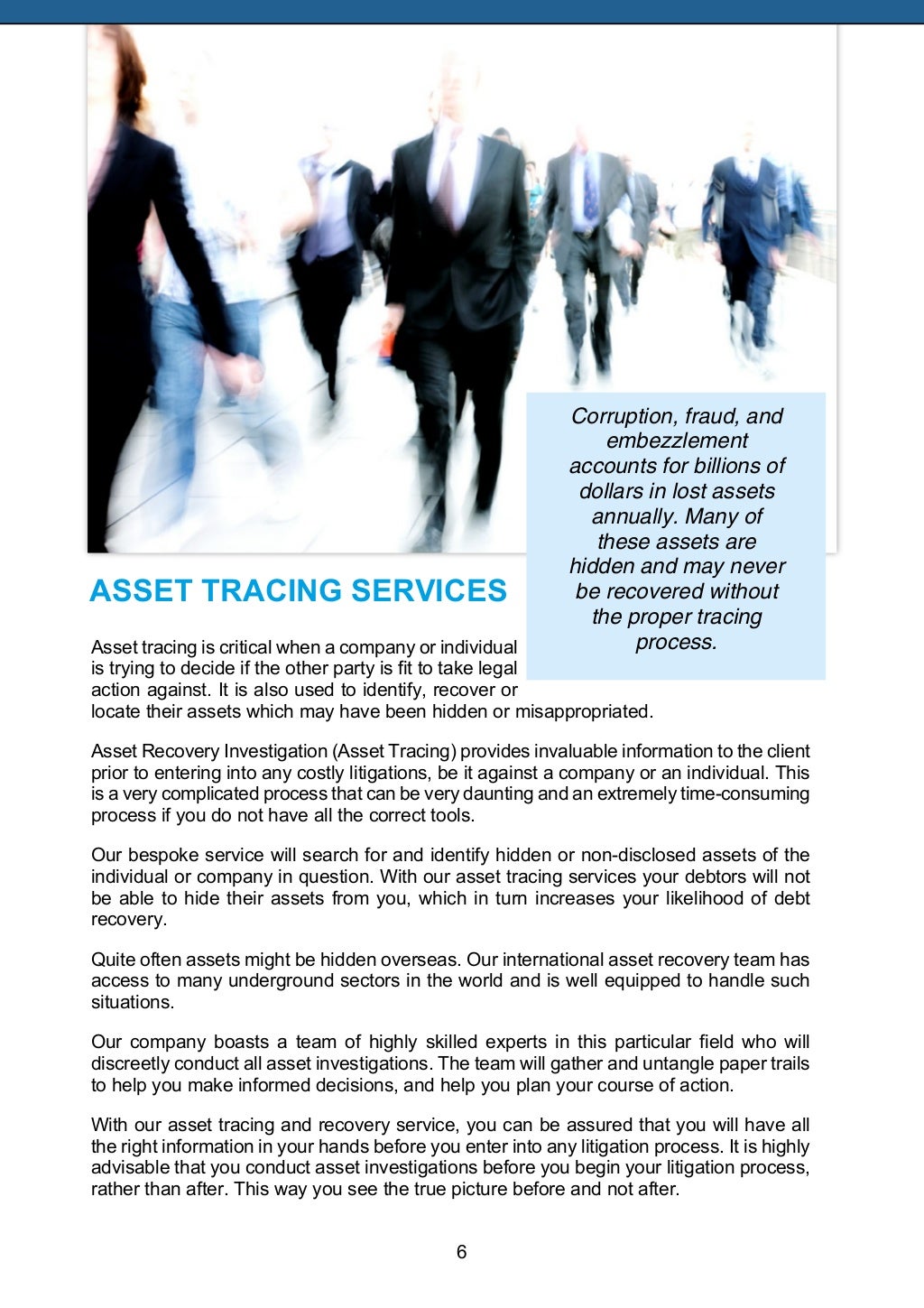 asset tracing services