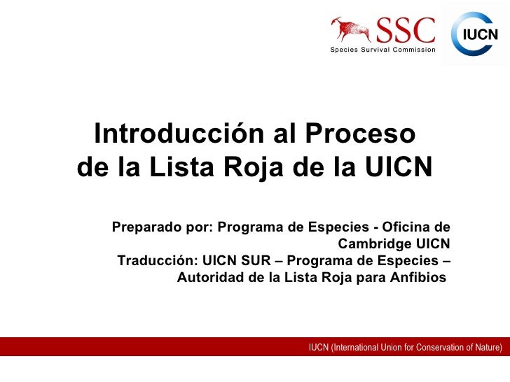 Proceso Lista Roja UICN