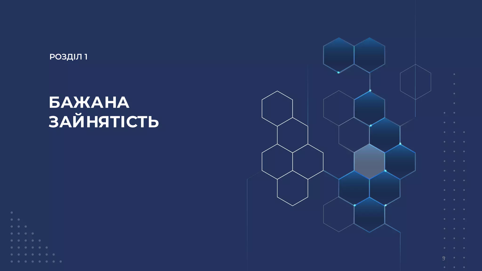 РОЗДІЛ 1
БАЖАНА
ЗАЙНЯТІСТЬ
5
 