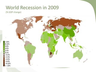 World Recession in 2009
(% GDP change)
 