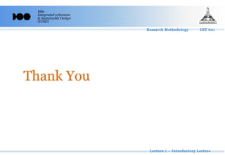 MSc
Integrated urbanism
& Sustainable Design
(IUSD)
Thank You
 