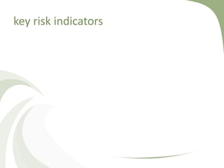 key risk indicators
 