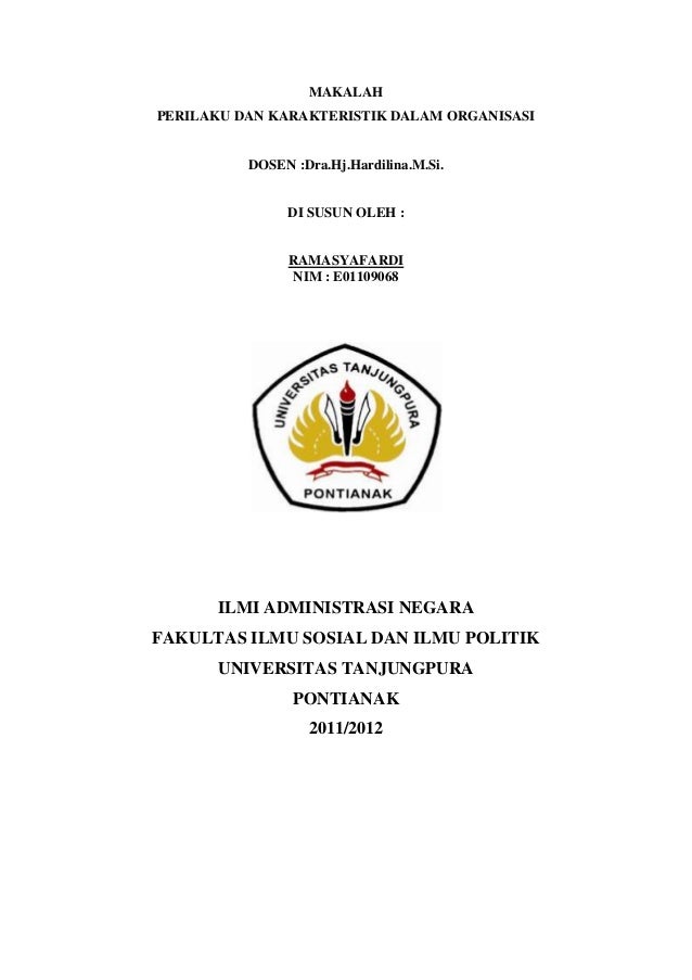 makalah karakateristik dalam perilaku organisasi