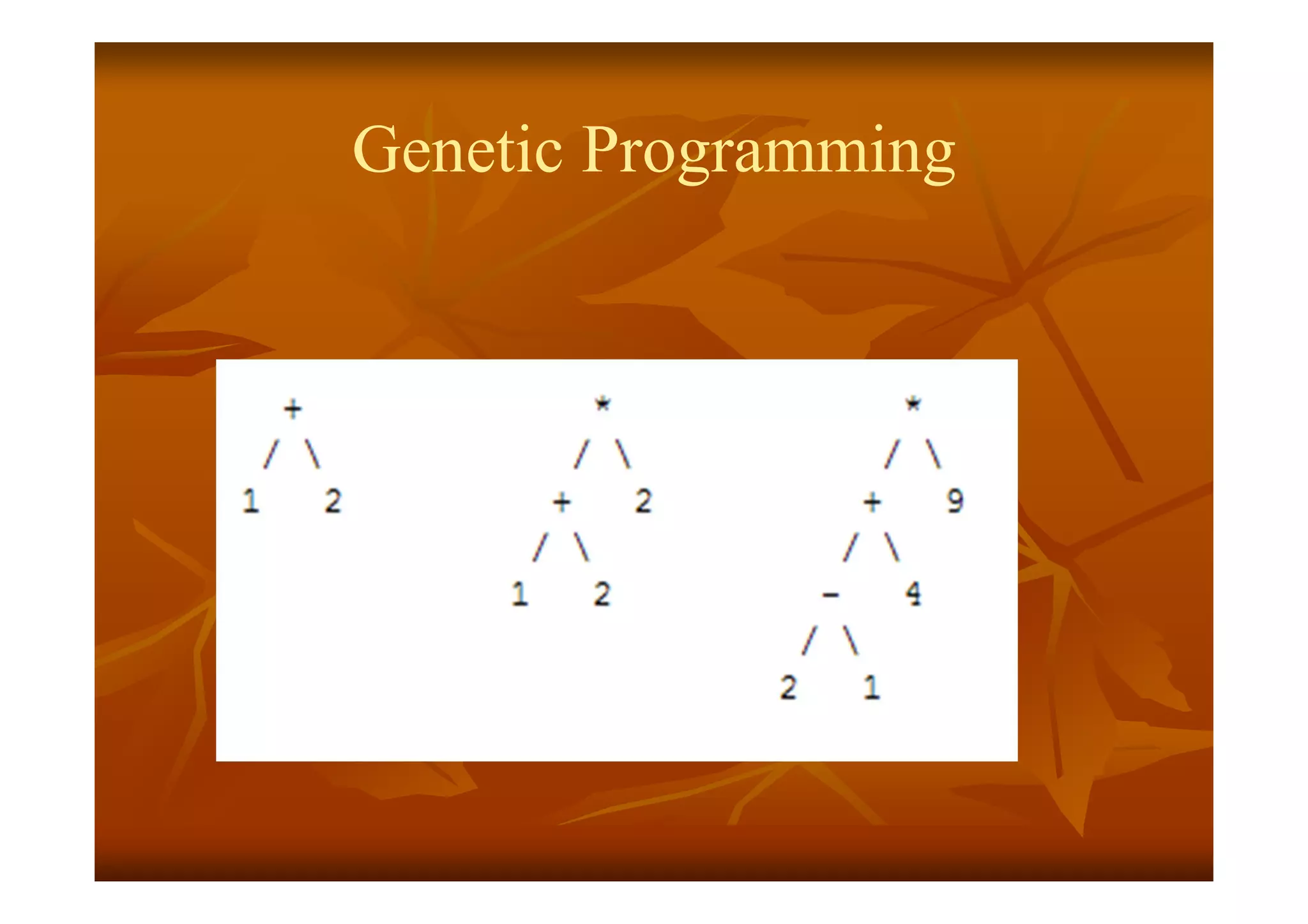 Genetic Programming
 