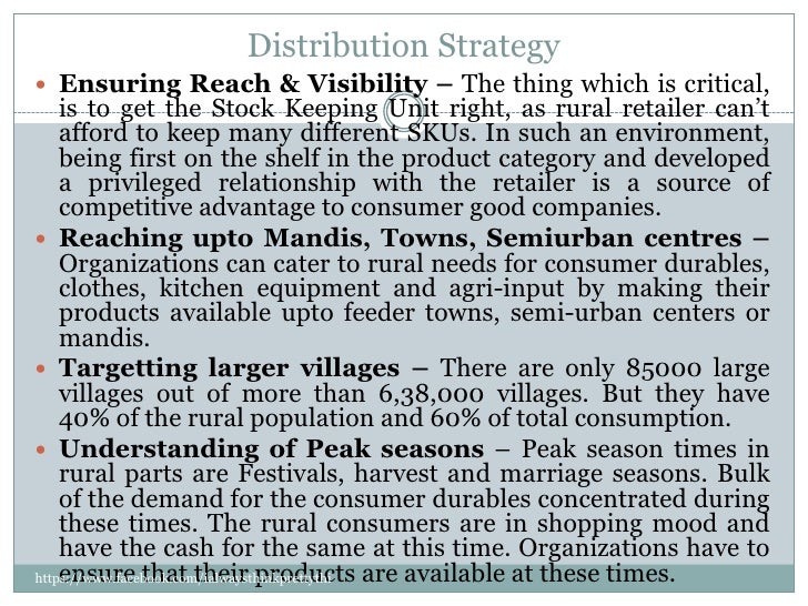 Rural Marketing Strategies, Distribution Strategies