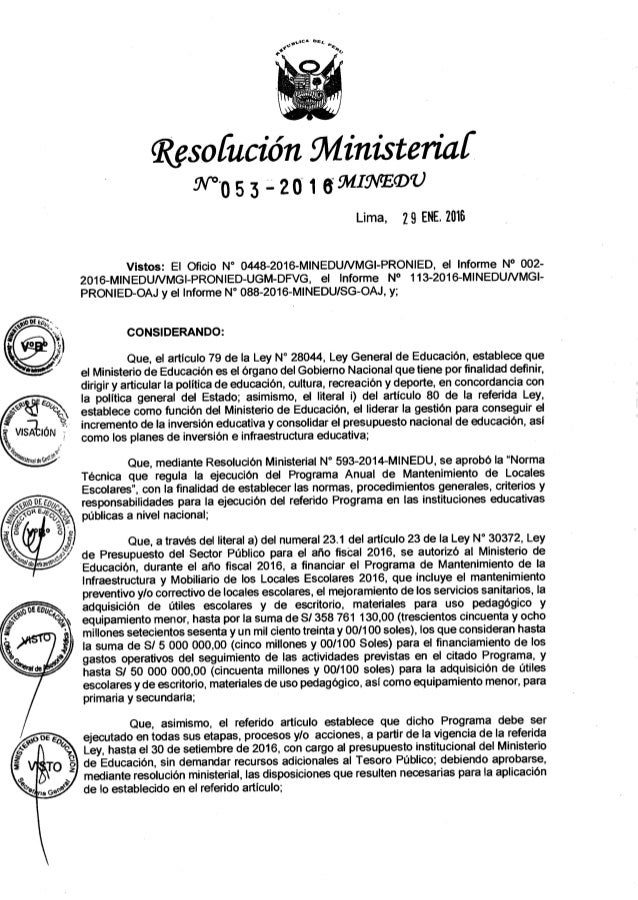 Norma Tcnica Para Mantenimiento De Locales Escolares 2016 | rm 053 2016 minedu aprueba norma t 233 cnica denominada Norma Tcnica Para Mantenimiento De Locales Escolares 2016 | rm 053 2016 minedu aprueba norma t 233 cnica denominada