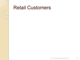 Retail Customers
97Mr. John Pradeep Kumar, KJC
 