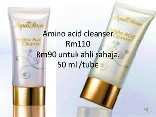 Amino acid cleanser
Rm110
Rm90 untuk ahli sahaja.
50 ml /tube
 