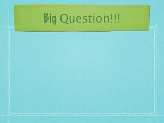 Big Question!!!
 