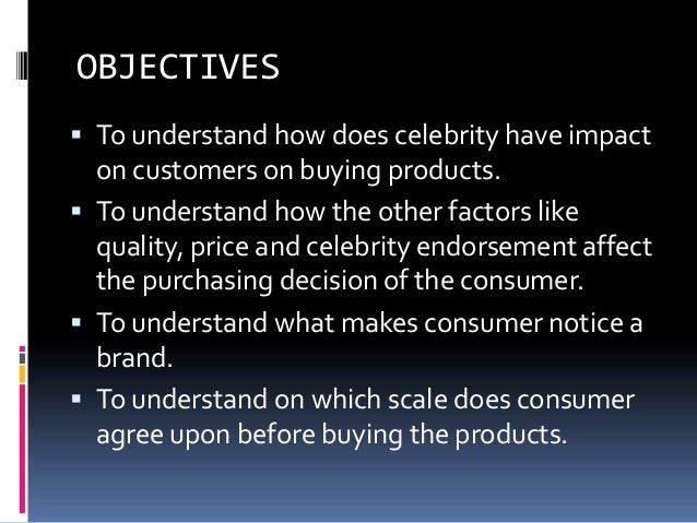 Dissertation on celebrity endorsement