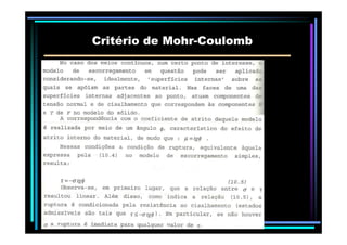 Critério deCritério de MohrMohr--CoulombCoulomb
 