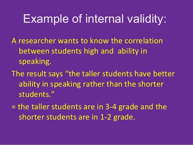 internal validity
