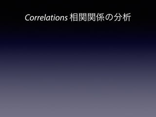 Correlations 相関関係の分析
 