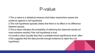 P Value Presentation.pdf Research methodology and its specifications | PPTX