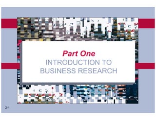 Part One
       INTRODUCTION TO
      BUSINESS RESEARCH




2-1
 