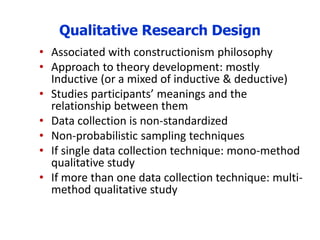 Chapter Five: Reserach Design | PPT