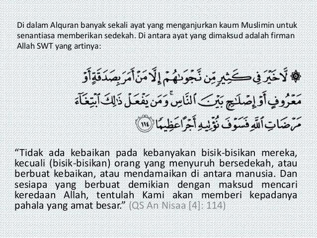 Sedekah menurut Al Quran