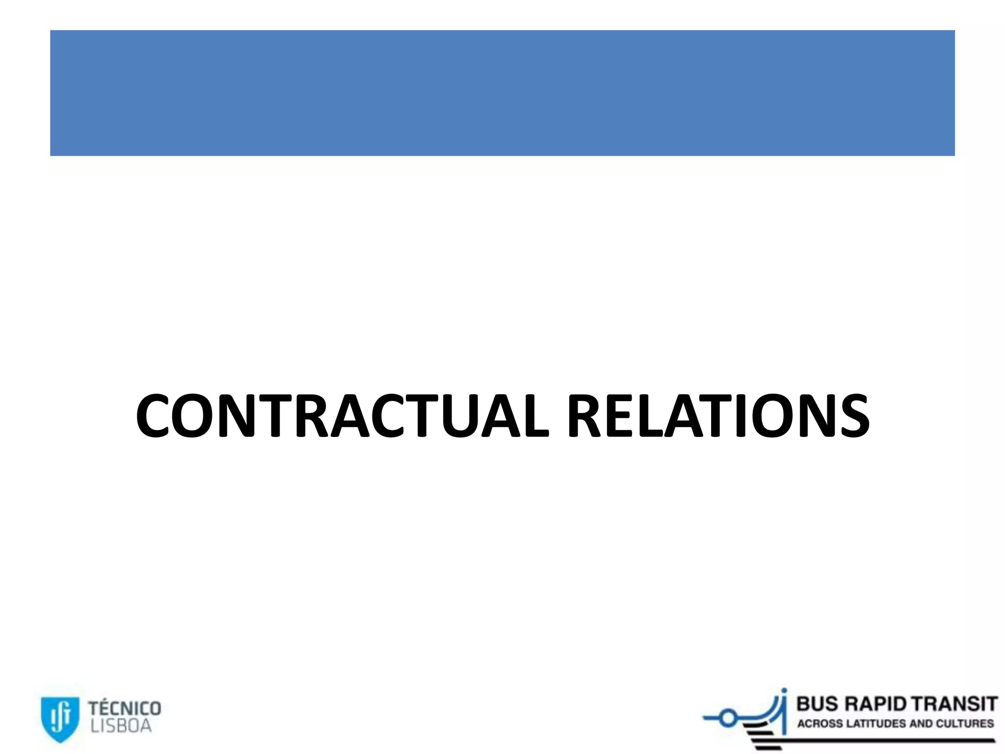 CONTRACTUAL RELATIONS
 