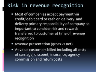 Revenue Recognition Risk Risk Management ecommerce | PPTX