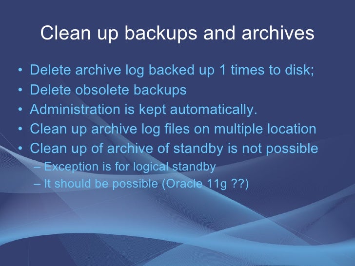 to how backup standby controlfile Presentation Rman