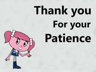Thank you
For your
Patience
 