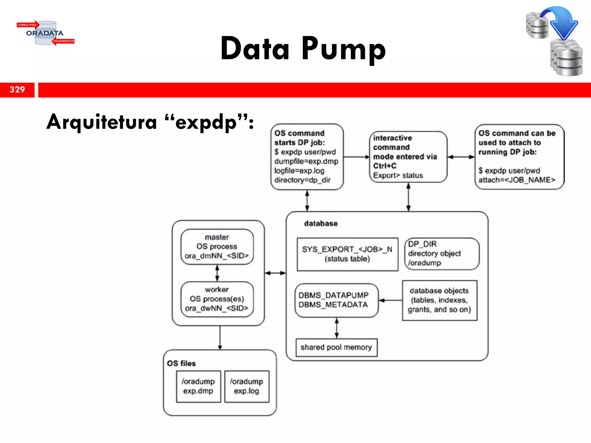 Data Pump
Arquitetura “expdp”:
329
 