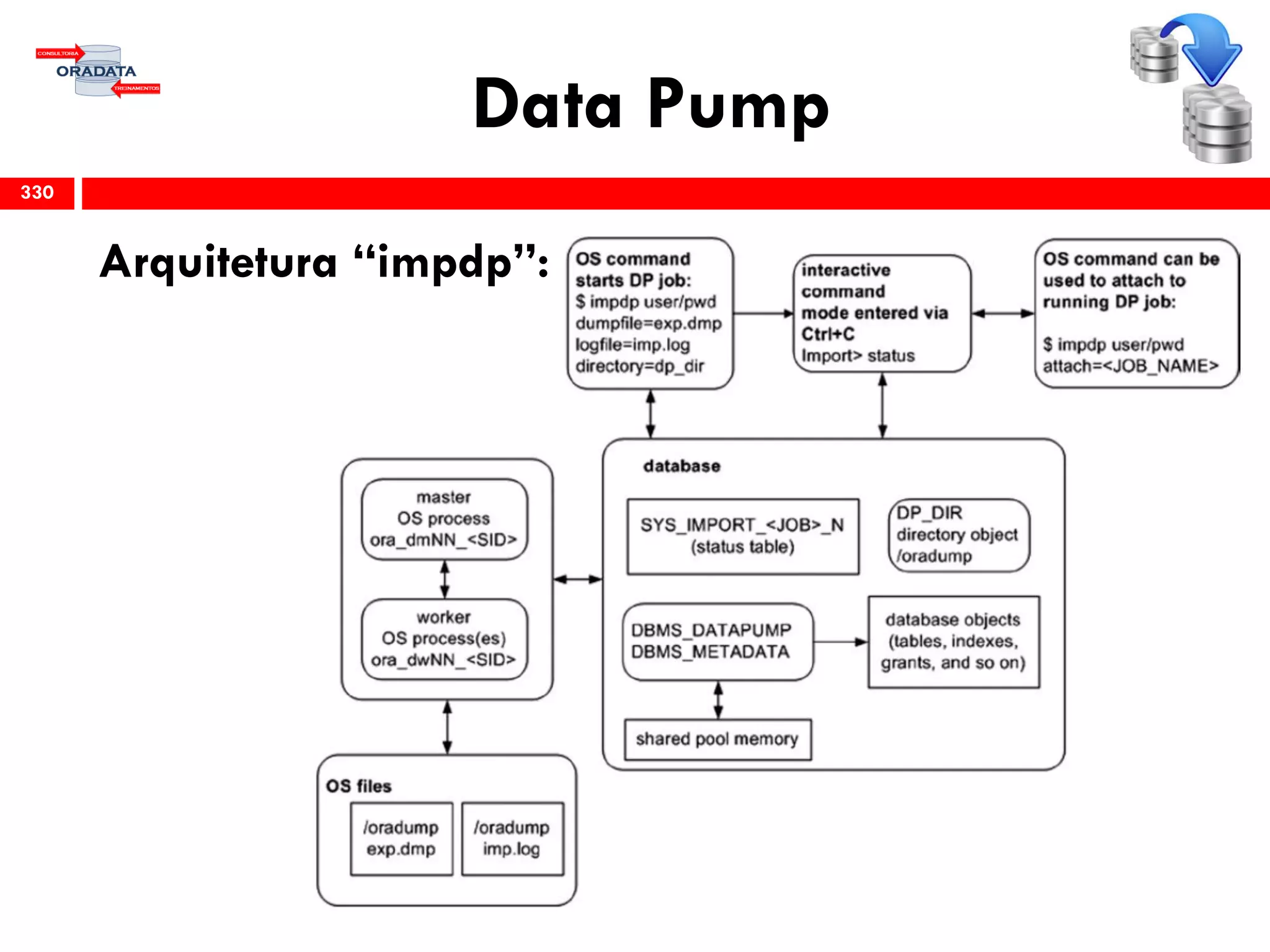 Data Pump
Arquitetura “impdp”:
330
 
