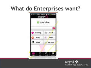 What do Enterprises want?
 