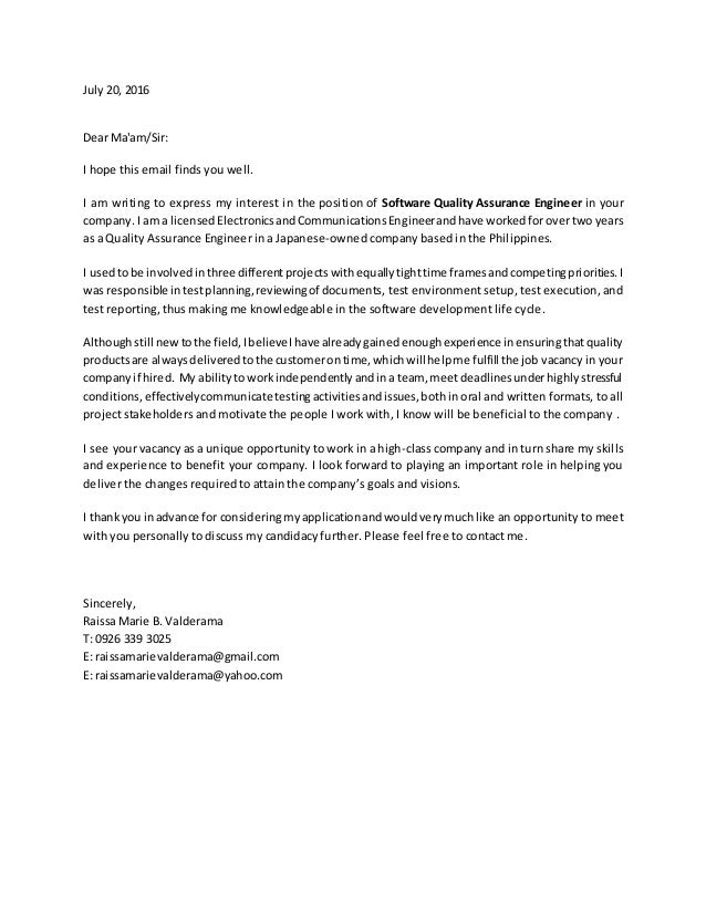 i am writing to express my interest