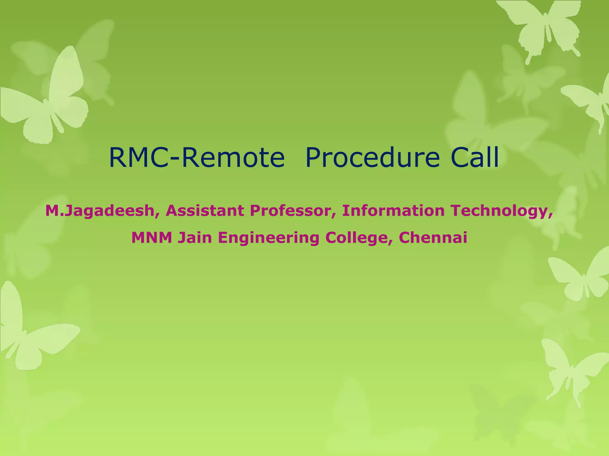 Remote Procedure Call | PPT