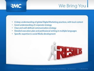 RMC-The Social Media Marketing Agency Leader Slide 9