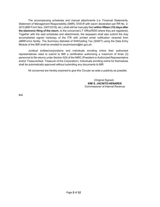 Revenue Memorandum Circular No 14 2015 | PDF
