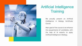 Artificial Intelligence in Biology Course | PPT