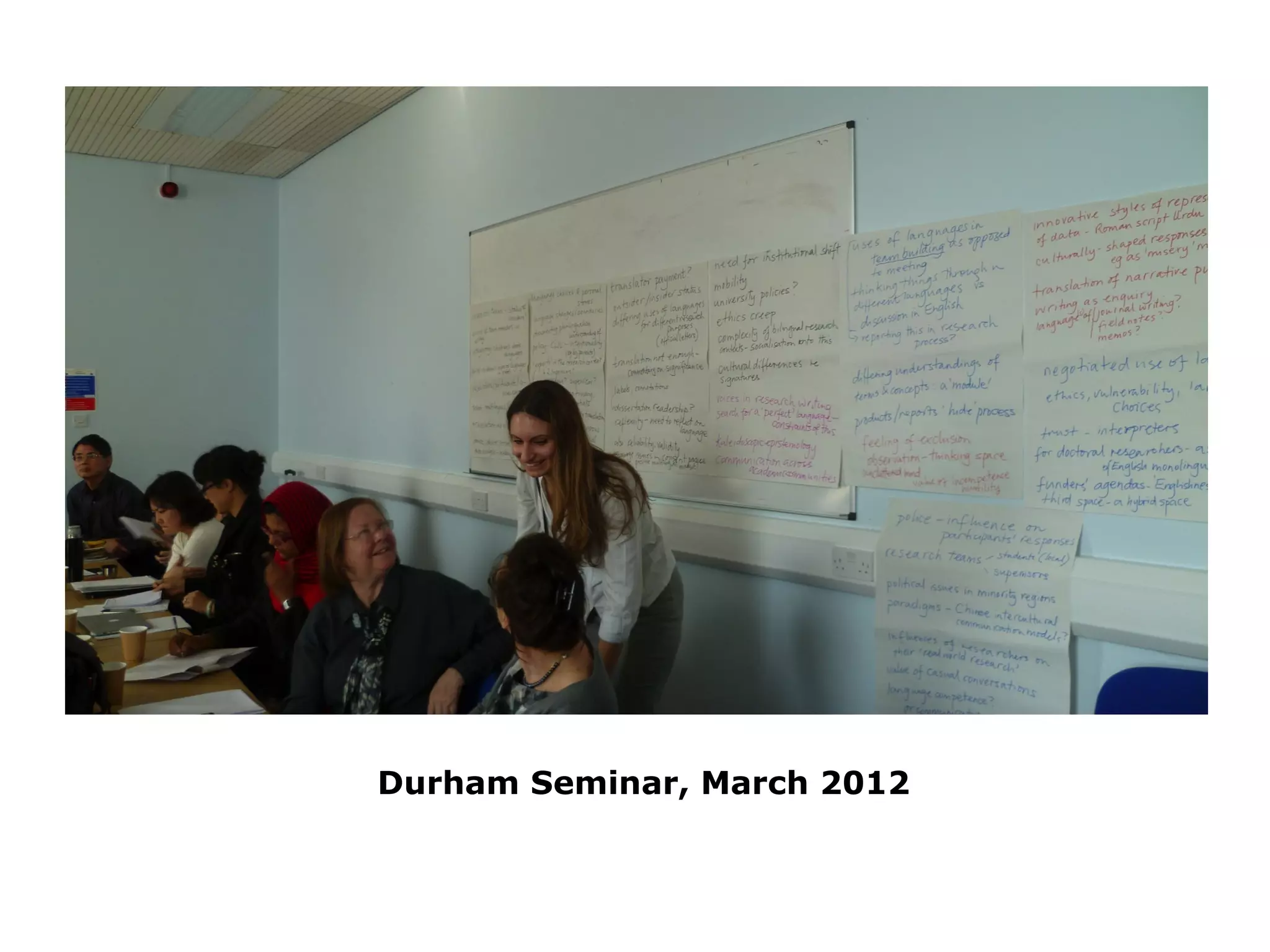 Durham Seminar, March 2012
 