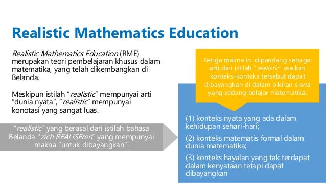 Pembelajaran Matematika Realistik
