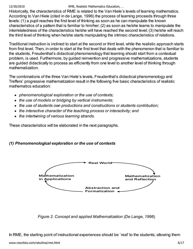 Rme Realistic Mathematics Education Literature Review Pdf Rme Realistic Mathematics Education Literature Review Pdf