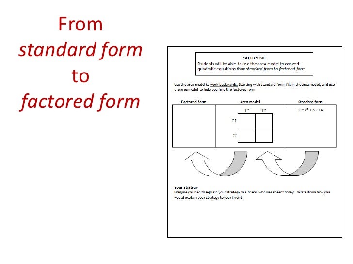 rme 2011 presentation quadratics how to convert standard form to factored form