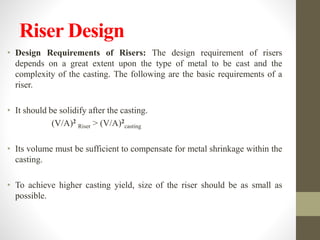 Yield Riser Casting of the metals | PPTX