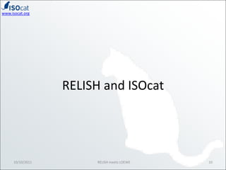 On the way to a Relation Registry for ISOcat data categories