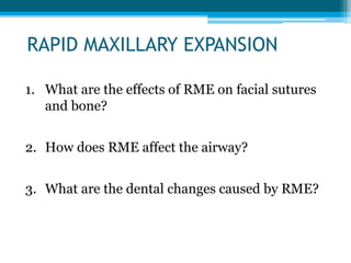 Midpalatal Suture
• Triangular – 3 studies
• Parallel - 1 study
• Largely anteriorly in some individuals and largely posteriorly in others – 1 study
Image Source: Bhalajhi SI. Orthodontics: At The Art and Science (3rd Ed)
 