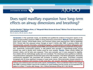 Mid-palatal suture: Mean expansion
 